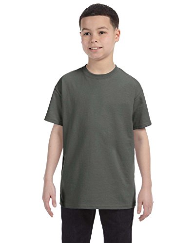 Gildan G500B Youth 5.3 oz Heavy Cotton T-Shirt - MILITARY GREEN - Medium
