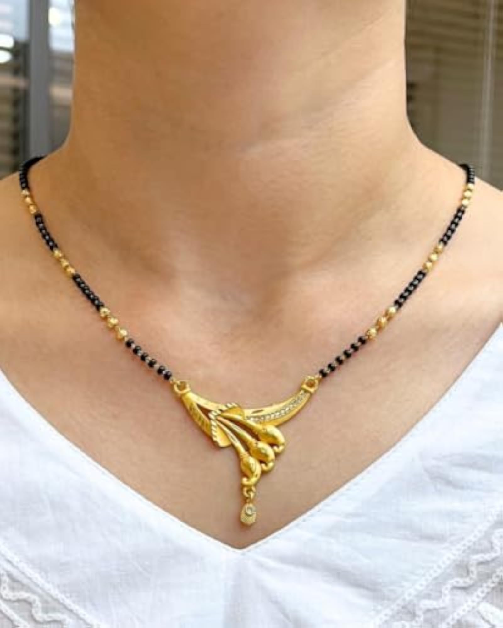 Women's Gold-Plated Traditional Mangalsutra Necklace