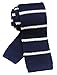 Rosiika Mens Retro Navy and White Ties Vintage Knit Skinny Designed Necktie Fashion Thin Knit Tie Poly