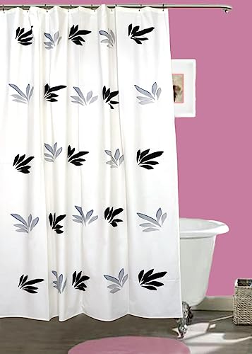 Image of Feelings Shower Curtain PVC Waterproof Curtain for Shower 7 Feet with 8 Hook - 54 x 84 Inch Printed Shower Curtain (Pattern - U)
