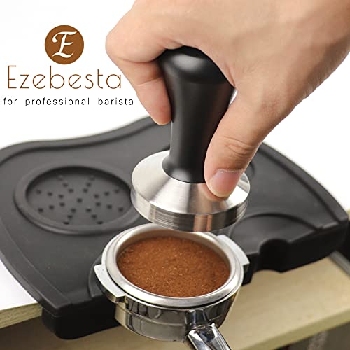 Ezebesta 58Mm Black Coffee Hand Tamper 304 Stainless Steel Base Professional Espresso Press For Portafilter Coffee Machine Barista Tool (58Mm) #TOP2