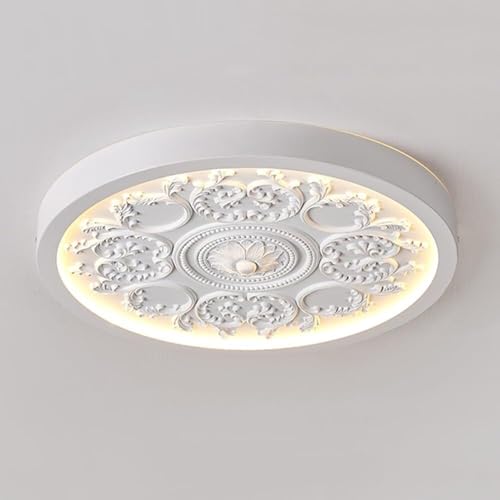 French Country Flush Mount Ceiling Light, Vintage Ornate Ceiling Lamp