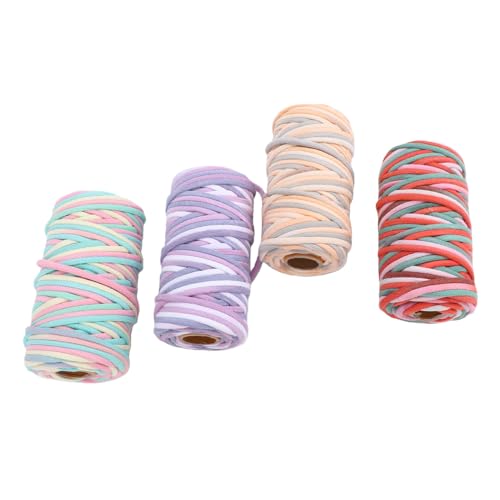 Cordón de algodón trenzado Topiky de 3mm con hilo degradado multicolor para tapices 8
