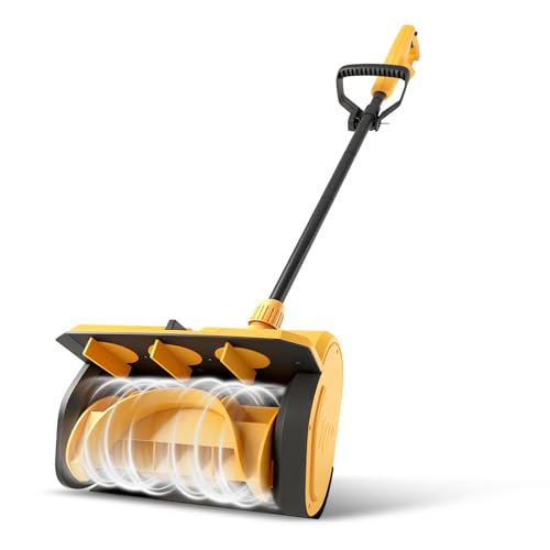 FormiPow Snow Shovel for Dewalt 20V Battery 1200W Brushless Electric Snow Blower 10 Wide & 6 Deep Clearing Adjustable Chute Lightweight 11.5lbs for Deck Steps Walkways (Battery Not Included)