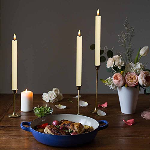 Image of Wondise Real Wax Flameless Taper Candles with Timer