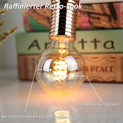 Edison Vintage Gloeilamp E27, E27 LED Vintage Dimbaar 4W Retro LED Lamp Warm Geel 2700K Edison Gloeilamp E27 Vintage… - Afbeelding 8