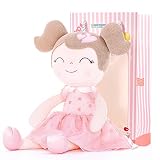 Gloveleya Baby Doll Baby Girl Gifts Soft Toy Plush Dolls Pink Flocking Heart Girl 16 Inches