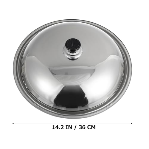 Tapa de acero inoxidable de 36cm con perilla antiescaldadura resistente a salpicaduras 3