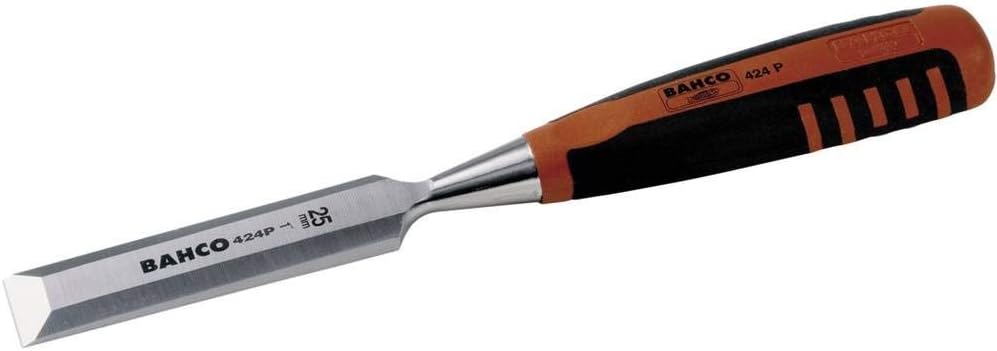 Bahco 424P-12 Bevelled Chisel, 2-Component Handle, 12 x 140 mm