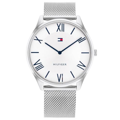 Tommy Hilfiger Reloj Analógico De Cuarzo Para Hombre Con Correa En Acero Inoxidable Plateada - 1710512 Tommy Hilfiger Reloj Analógico De Cuarzo Para Hombre Con Correa En Acero Inoxidable Plateada - 1710512