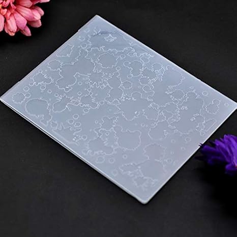 Kwan Crafts Ink Marks Plastic Embossing Folders for Card Making Scrapbooking and Other Paper Crafts, 12.1x15.2cm