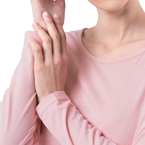 Image of Fruit of the Loom Women's Sueded Jersey Crew Top and Fleece Pant Sleep Set