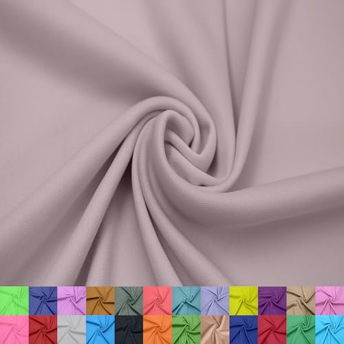 100% Polyester Interlock Knit Fabric – 60” Wide – Lightweight 107 GSM – Soft Smooth Double Knit for Sublimation, T-Shirts, Sportswear, Linings – by The Yard