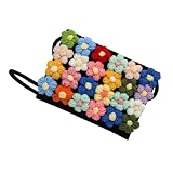Bolso De Lana Con Flores Bolso De Las Flores Playa Bolsa De Crochet Bolsos Tejidos Para Mujer Bolso Tejido Bolso De Crochet Bandolera Rota Sabana De Algodon Perder Bolsa De
