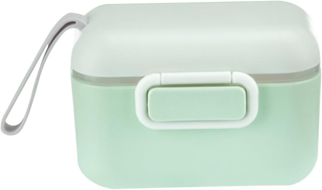 Portable Formula Dispenser with Scoop Lightweight Travel Snack Container for Accurate Milk Powder Storage Box with Strap Convenient Go Feeding Random Color