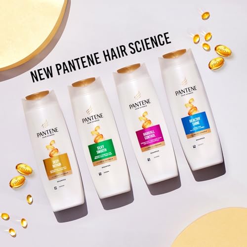 Image of Pantene Hair Science Healthy Shine Shampoo 340ml,with Pro-Vitamins & Vitamin E,makes hair so healthy for shiny hair,for all hair types, shampoo for women & men, shampoo for healthy hair