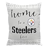 NORTHWEST Official NFL Pittsburgh Steelers Sweet Home Fan Decorative Pillow, Team Colors, 15' x 12'