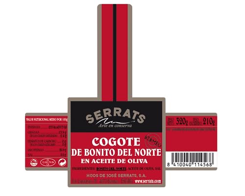 6 Einheiten - SERRATS - Kiefer von Weißer Thun in Olivenöl 320g