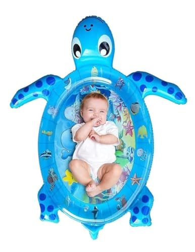 Image of Famous Quality Kids Water Play Mat Toys Inflatable Tummy Time Water Play Mat and Toddlers Perfect Fun Activity Inflatable Mat, Outdoor Water Play Mat for Baby - Pack of 1