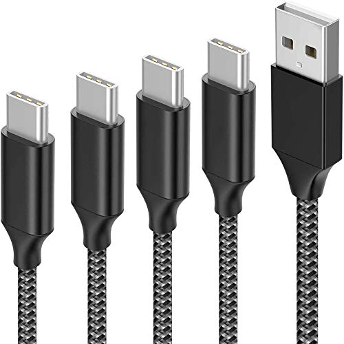 GIANAC Cable USB Tipo C, 4Pack [0.5M 1M 2M 3M] 3A Cargador Tipo C Nylon Carga Rápida y Sincronización Cable USB C para Samsung Galaxy S9/S8/Note 10/Note 9,Huawei P30/P20/Mate 20,Sony Xperia.