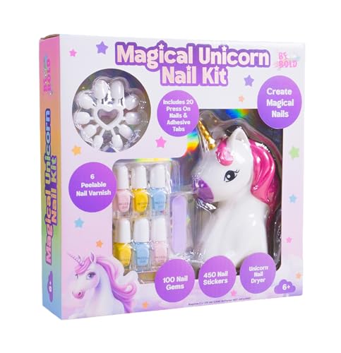 Kit d'ongles licorne Be Bold pour loisirs créatifs enfants de 23 cm