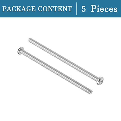QUARKZMAN M5 Pfanne Kreuzschlitz Kreuzkopf Schraube x 5Stk Verbindungselemente Schrauben Silberton 304 Edelstahl für Präzision Industriemaschinen