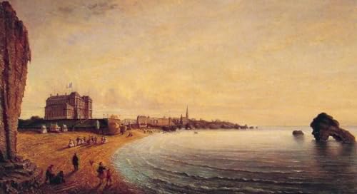 Tableau impressions d'art de la plage de Biarritz vintage par Louis Moullin poster 60x90cm