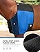 Harrison Howard Horse Shoulder Guard with Fleece-Lined Front Legs, Anti-Rub Stretch Nylon Protector for Horse Care Blankets Blue L