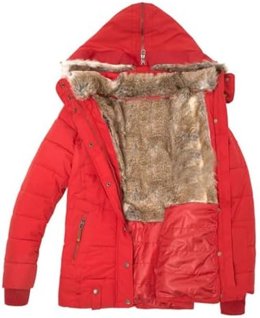 Giacca Trapuntata Calda Con Ecopelliccia - Rosa Tenero - Foto 4