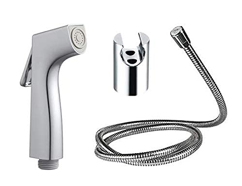JABRA Nexa Abs Health Faucet Set for Bathroom, 1Meter Stainless Steel Flexible Hose Pipe & Wall Hook Tap, Silver Jet Spray for Toilet-Chrome Finish (B09CZFQF6M) Amazon Price History, Amazon Price Tracker