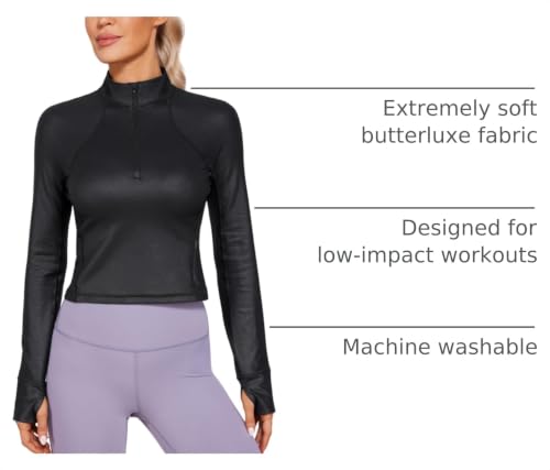 Image of CRZ YOGA Butterluxe Half Zip Crop Top