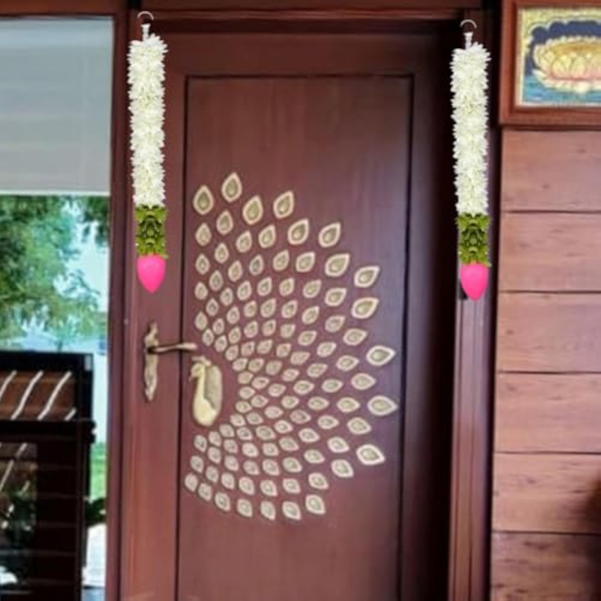Artificial White Gajra Flower Strings for Home & Pooja Decoration