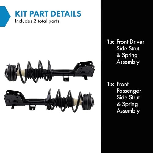 Image of TRQ Front Strut & Spring Assembly Set | For 17-20 Chrysler Pacifica excluding Hybrid Models Driver & Passenger Side Pair