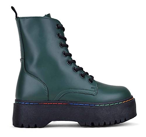 Botines Verde Botella Factory Sale, UP TO 54% OFF | lavalldelord.com