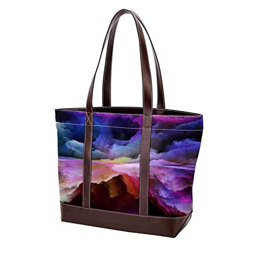 Tote bags for women de grand format imprimé lac et nature pour un look tendance