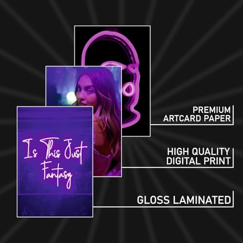Image of SAW Purple Aesthetic Posters Pack of 54 | 4x6 Inch Aesthetic Wall Collage Posters | Trendy Artwork Prints for Wall Decor | Decorative Posters for Bedroom, Living Room, Home & Office