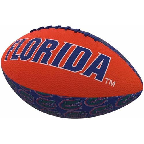 Logo Brands NCAA Florida Gators Mini-Size Rubber Football with Micro-Pebble Grip, Molded Laces, Team Color