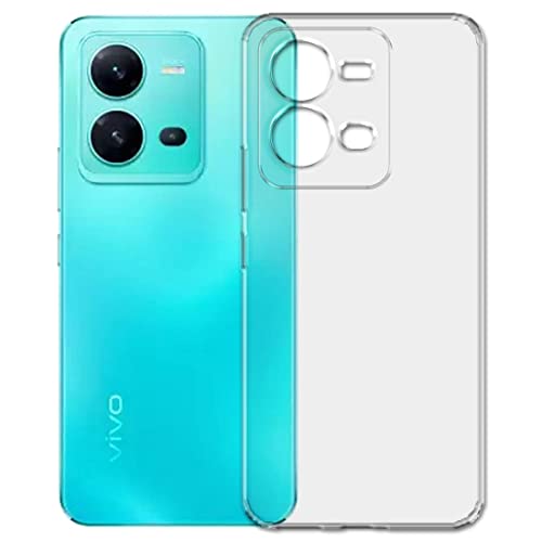 Image of COVERBLACK Rubber Silicone Back Cover for Vivo V25 5G - Transparent