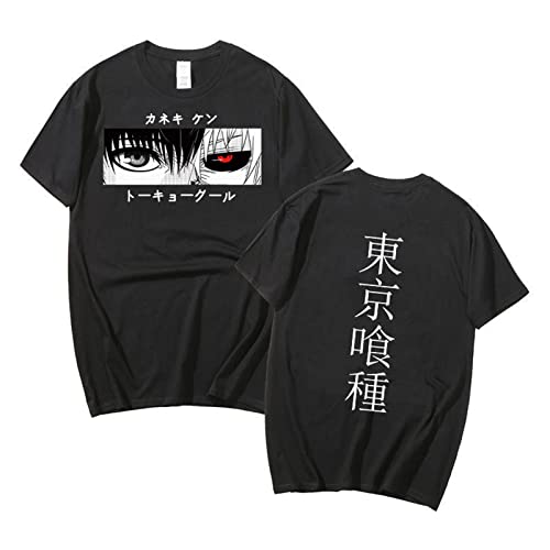 famesale T-Shirts Tokyo Ghoul pour Hommes imprimés Anime Style Harajuku à Manches Courtes T-Shirt décontracté Hauts pour Hommes/Femmes/Adolescents