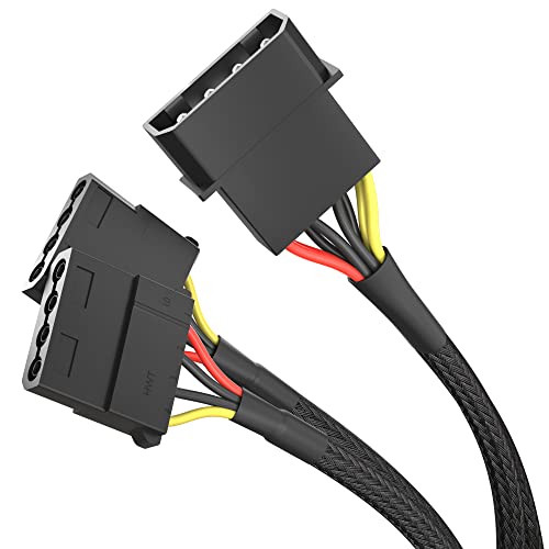 KabelDirekt – 30cm câble en Y Molex 4 Broches vers 2X Molex 4 Broches