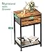 Kitstorack Night Stands Set of 2,End Tables with Drawer for Bedroom Bed Side Table for Home, Rustic Brown Wood Night Stand Bedroom Nightstands Bedside Table Set of 2