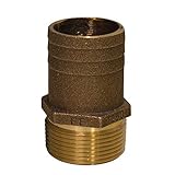  Groco Adaptadores de tubo a manguera – Bronce, 1-1/2\" NPT Brz a 1-3/4\"