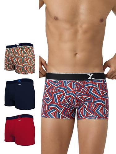 Image of XYXX Men's Super Combed Cotton Regular Fit Solid Antibacterial Trunks with No Marks Waistband