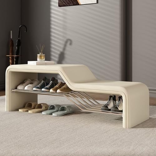 JSWHYBD Banco Acolchado for Zapatos Banco