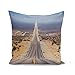 Federa per cuscino, 40 x 40 cm, Route 66 Stati Uniti, Bikers Mitico Desert