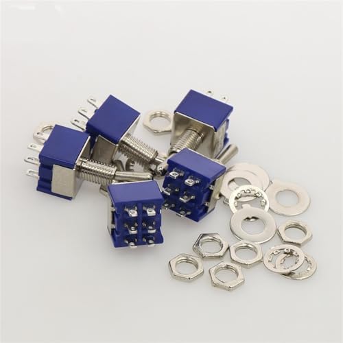 Mini interruptor 3 posiciones DPDT para restaurar equipos de audio y modelismo pack de 5 2