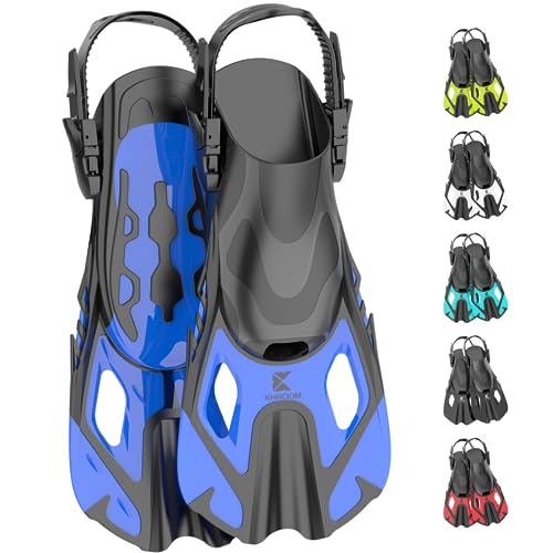 Khroom Aletas Cortas Ajustables Azul (Talla 42-47)