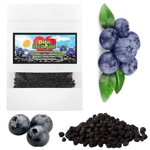 Bite & Delight Arándanos liofilizados 500g – Snack crujiente, dulce y saludable sin aditivos – Fruta deshidratada 100% natural