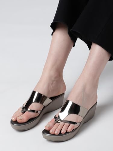 Image of Marc Loire Women Round Toe Wedge Heel Sandal for Casual Wear