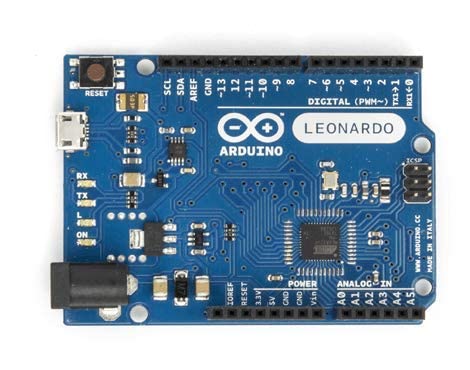 Generic Leonardo R3 Board, Single Board Computer, USB, 16 MHz, Microchip Technology, 16 MHz crystal oscillator, micro USB connection, power jack, ICSP header, reset button